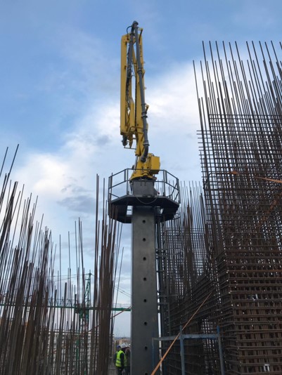 hydraulic concrete distributors with climbing mast 7