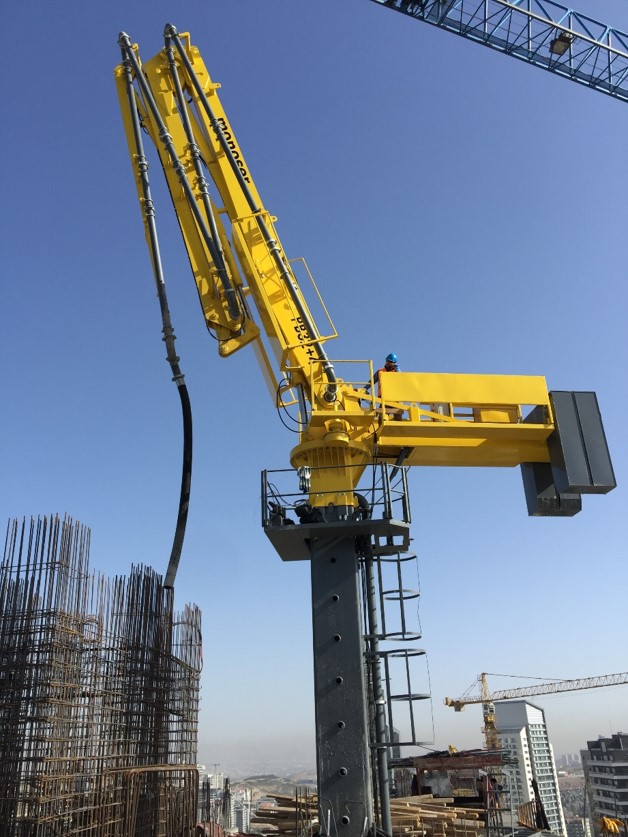hydraulic concrete distributors with climbing mast 8